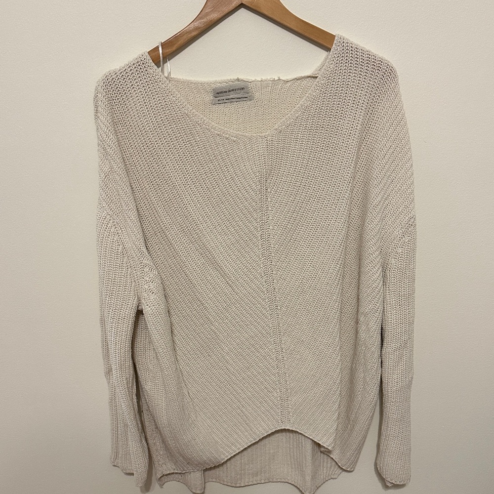 Urban Outfitters Off-White V-Neck Sweater